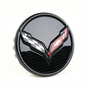 C7 Corvette Stingray - GM Center Cap w/Crossed Flags Logo - Carbon Flash Black,Wheel & Tire Parts