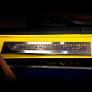 C7 Corvette Stingray Door Sill Overlay with LED Lighting Kit - Brushed,Interior