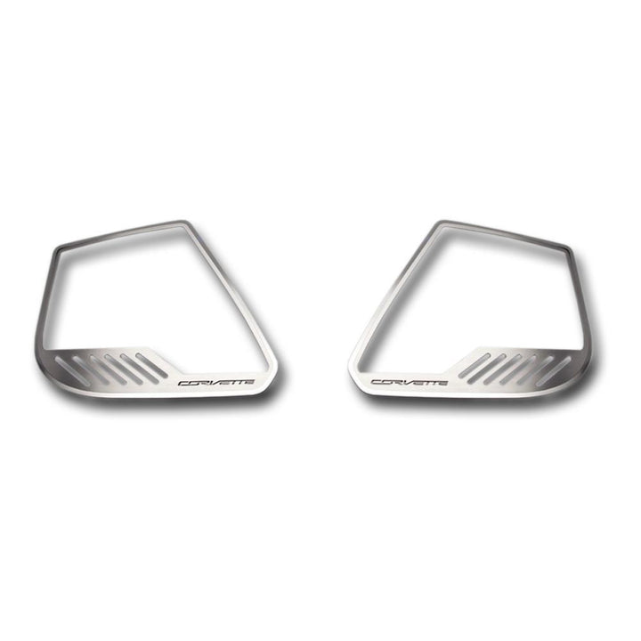 C7 Corvette Stingray Door Speaker Trim Rings 4Pc with "CORVETTE" Script Cut-Out,Interior