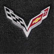 C7 Corvette Stingray Floor Mats - Lloyds Mats with C7 Crossed Flags : Black,Interior