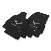 C7 Corvette Stingray Floor Mats - Lloyds Mats with C7 Crossed Flags & Corvette Script,Interior