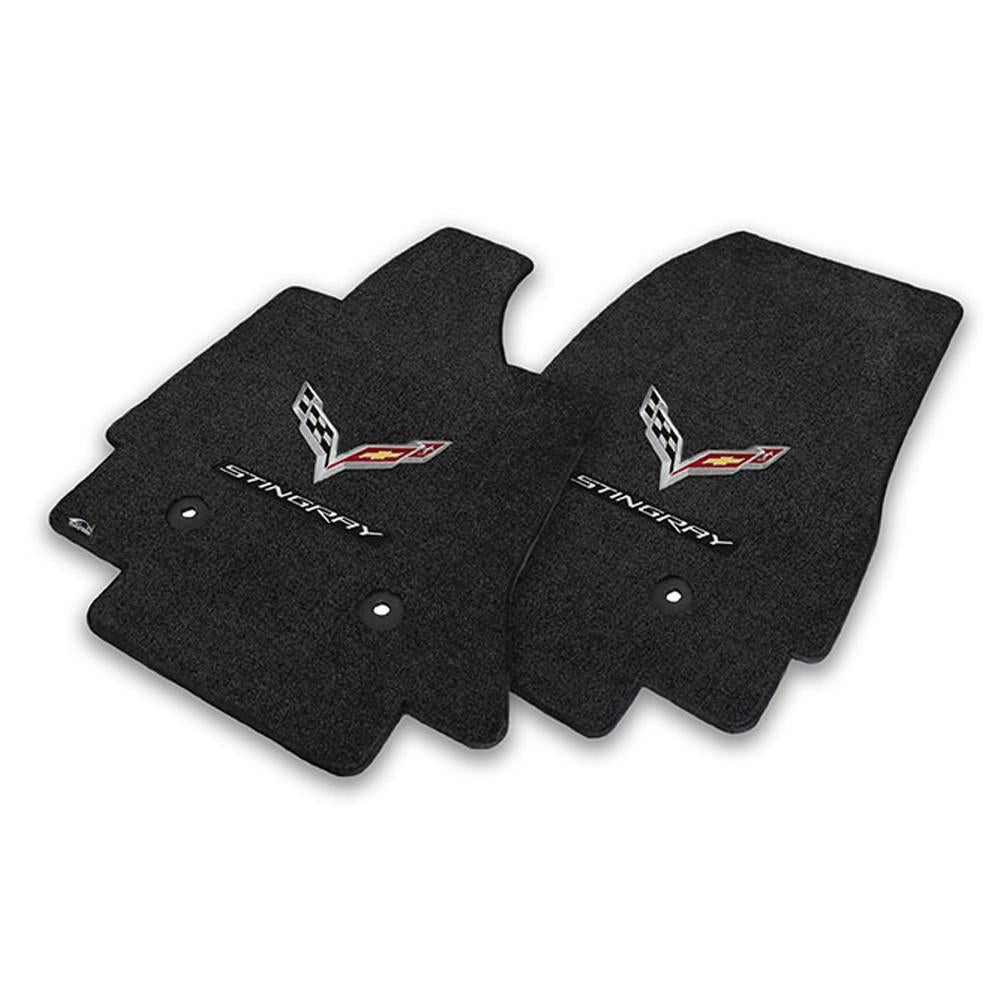 C7 Corvette Stingray Floor Mats - Lloyds Mats with C7 Crossed Flags & Stingray Script,Interior