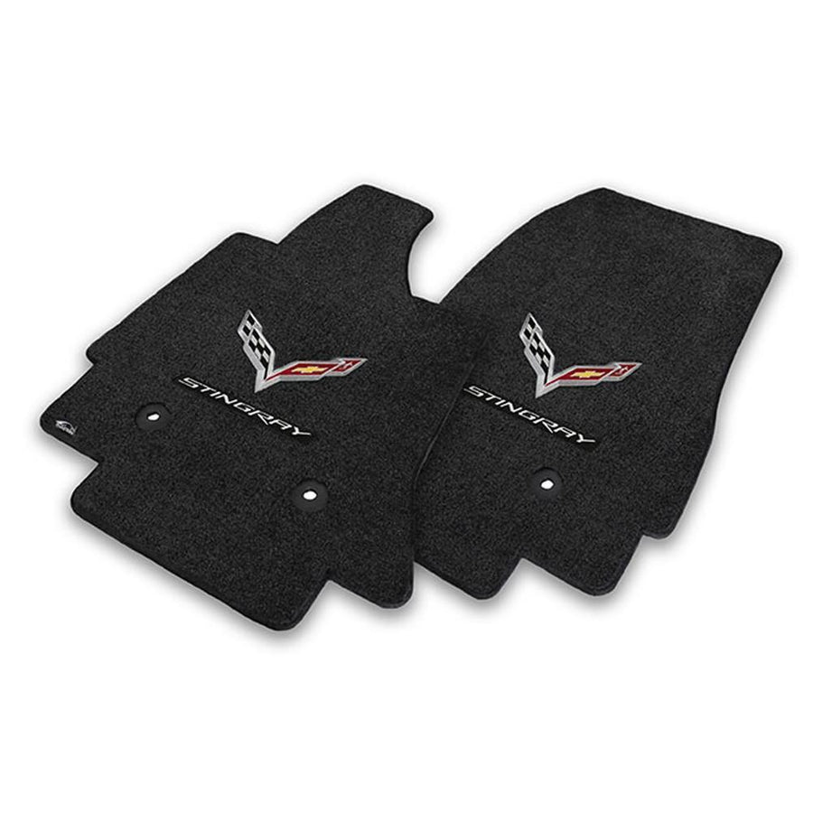 C7 Corvette Stingray Floor Mats - Lloyds Mats with C7 Crossed Flags & Stingray Script,Interior