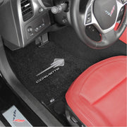 C7 Corvette Stingray Floor Mats - Lloyds Mats with C7 Stingray Emblem & Corvette Script : Black,Interior