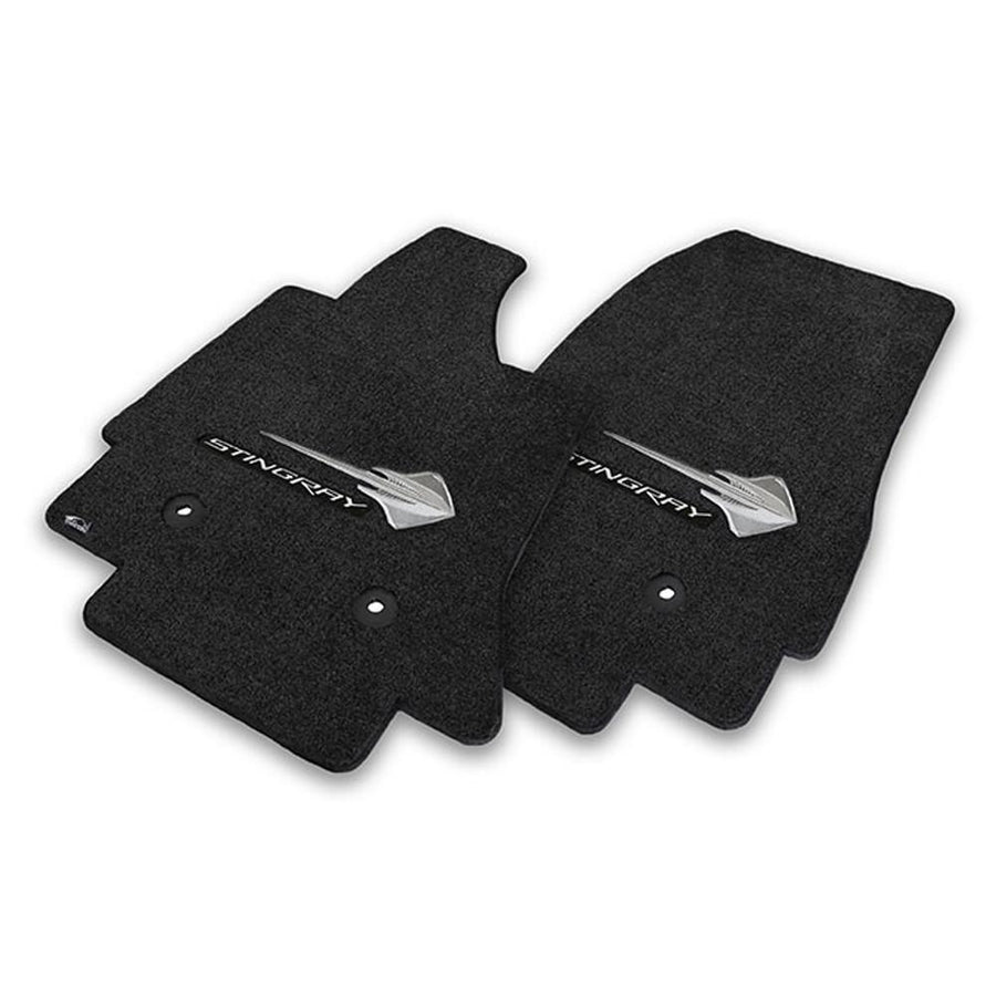 C7 Corvette Stingray Floor Mats - Lloyds Mats with C7 Stingray Emblem & Stingray Script : Black,Interior