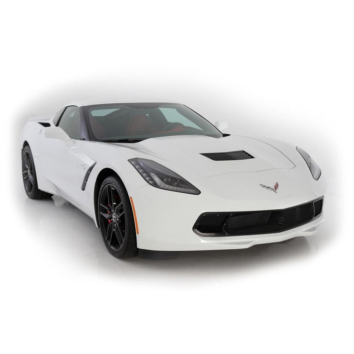 C7 Corvette Stingray Front Grille - GT Corsa : Black w/Brushed Port Accent Trim/Fasteners,Body Parts