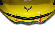 C7 Corvette Stingray Front Lip Spoiler/Splitter Polished w/ Carbon Fiber Overlay w/ "CORVETTE" Script Inlay,0
