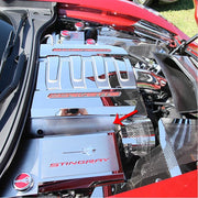 C7 Corvette Stingray Fuel Rail Covers - Lower 2Pc : Brushed - OIL FILL VERSION,Engine