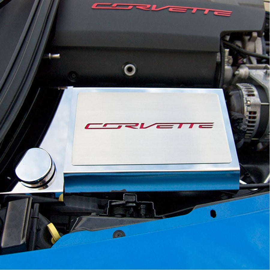C7 Corvette Stingray Fuse Box Cover / "CORVETTE" Script Carbon Fiber Inlay Colors,Engine