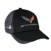 C7 Corvette Stingray Hat/Cap - Embroidered - Carbon Fiber Pattern : Black,Apparel