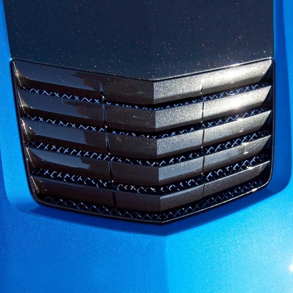 C7 Corvette Stingray Hood Vent Grille Laser Mesh Polished,Engine