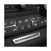 C7 Corvette Stingray Interior Dash Trim Badge - Stingray Logo : Chrome,Interior