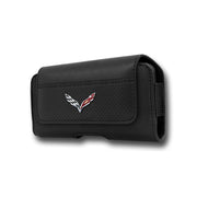 C7 Corvette Stingray Logo - Leather Cell Phone Belt Case : Black,Accessories