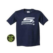 C7 Corvette Stingray Logo Youth Tee - Glow-in-the-Dark : Navy,0