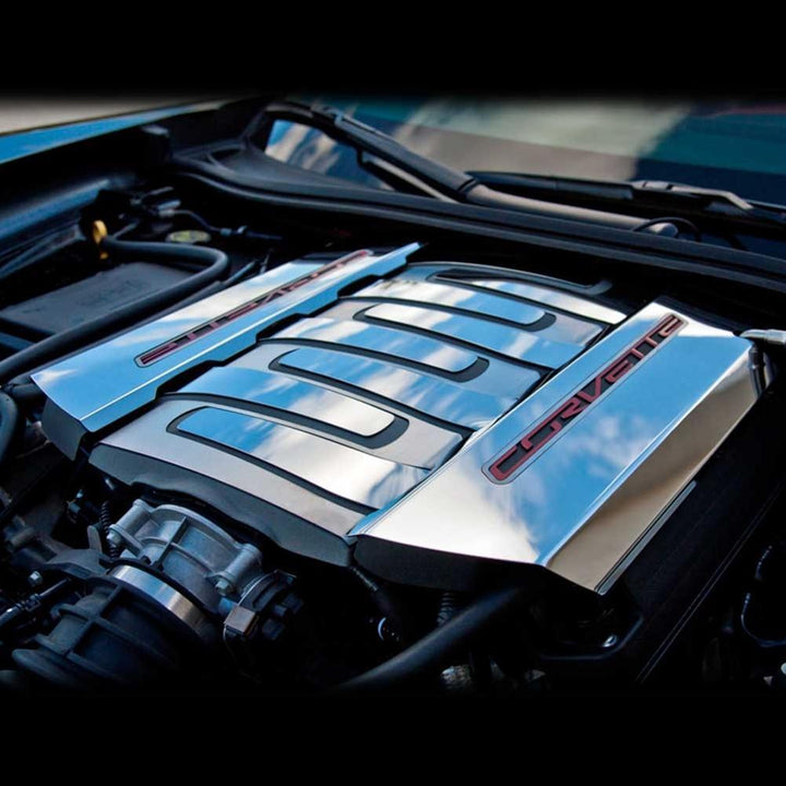 C7 Corvette Stingray Plenum Cover 9 Pc. Polished,Engine