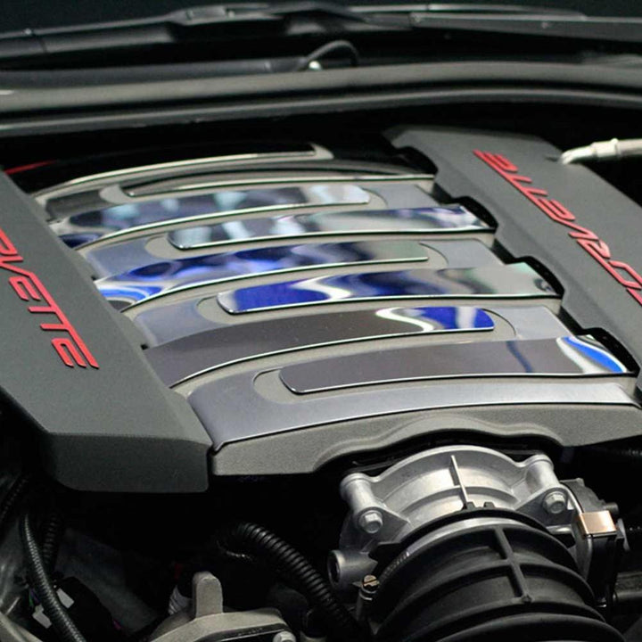 C7 Corvette Stingray Plenum Cover 9 Pc. Polished,Engine