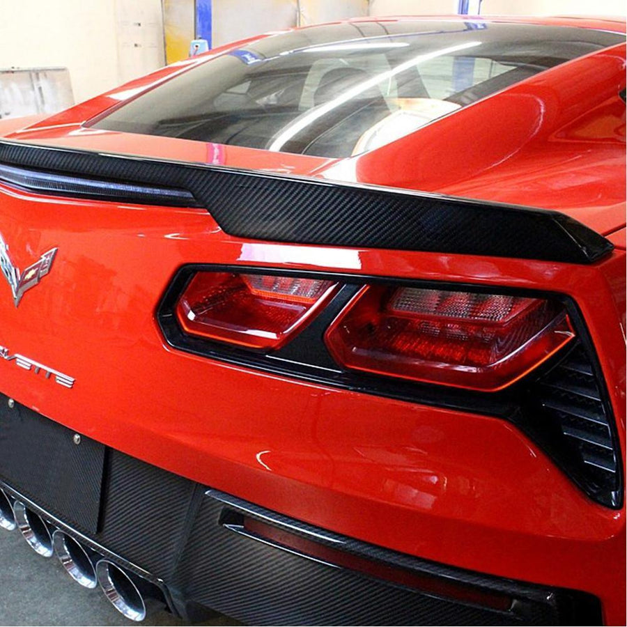 C7 Corvette Stingray Rear Deck Spoiler Version 1 - Carbon Fiber,Exterior