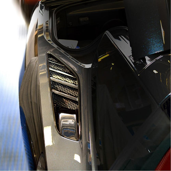 C7 Corvette Stingray Rear Quarter Vent Grilles 2Pc Polished : Matrix Series,Exterior