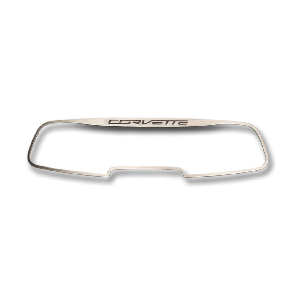 C7 Corvette Stingray Rear View Mirror Trim with "CORVETTE" Script : Auto-Dim Mirror,Interior