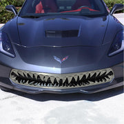 C7 Corvette Stingray Shark Tooth Front Grille Stainless Steel Overlay,Exterior