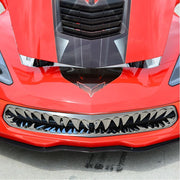 C7 Corvette Stingray Shark Tooth Front Grille Stainless Steel Overlay,Exterior