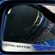 C7 Corvette Stingray Side View Mirror with "CORVETTE" Script 2Pc : Auto-Dim Mirror,0