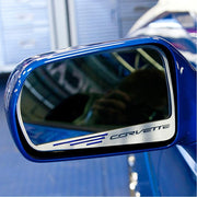 C7 Corvette Stingray Side View Mirror with "CORVETTE" Script 2Pc : Standard Mirror,0