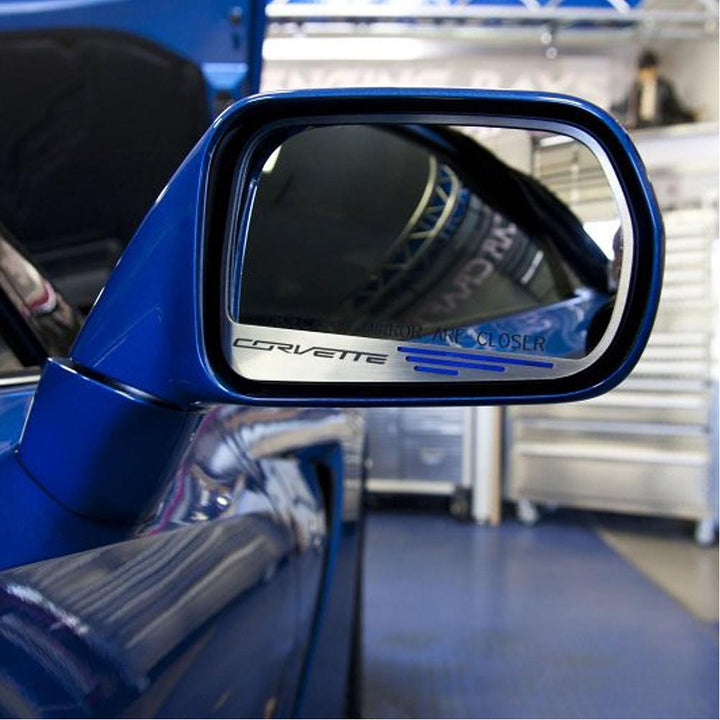 C7 Corvette Stingray Side View Mirror with "CORVETTE" Script 2Pc : Standard Mirror,0