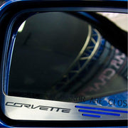 C7 Corvette Stingray Side View Mirror with "CORVETTE" Script 2Pc : Standard Mirror,0
