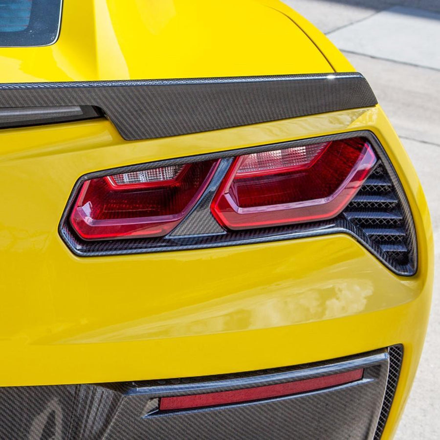 C7 Corvette Stingray Tailight Bezels - Carbon Fiber,Lighting