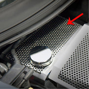 C7 Corvette Stingray Water Tank Cover - Perforated Stainless Steel : Polished,Engine