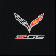 C7 Corvette Stingray Z06 with Crossed Flags T-shirt : Black,Apparel