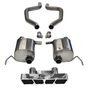 Corsa Corvette Exhaust (14769): Polished Poly Tip Sport Axle-Back, Center Rear Exit Exhaust System For C7 Corvette Z06,Exhaust