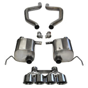 Corsa Corvette Exhaust (14768): Quad 4.50" Round Tips Sport Axle-Back, Quad Center Rear Exit Exhaust System For C7 Corvette Z06,Exhaust