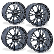 C7 Corvette Z06 Style Reproduction Wheels (Set) : Black Chrome,Wheels & Tires