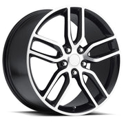 C7 Corvette Z51 Style Reproduction Wheels : Black w/Machined Face,Wheels & Tires