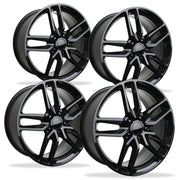 C7 Corvette Z51 Style Reproduction Wheels (Set) : Gloss Black,Wheels & Tires