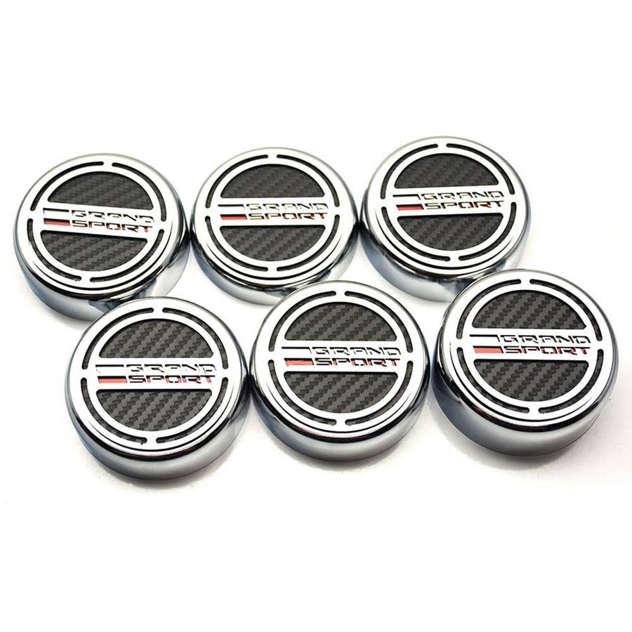 C7 Grand Sport Corvette Cap Cover Set - Chrome/Brushed/Carbon Fiber,Engine