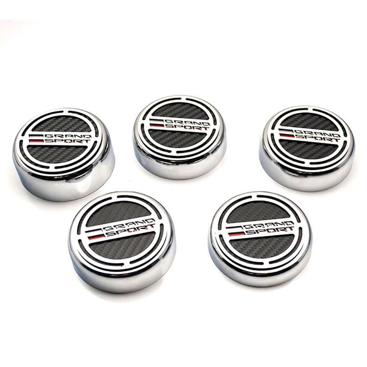 C7 Grand Sport Corvette Cap Cover Set - Chrome/Brushed/Carbon Fiber,Engine