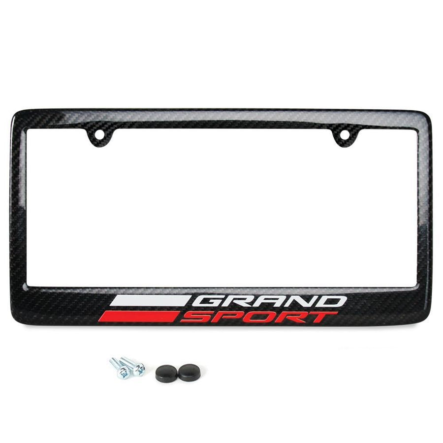 C7 Grand Sport Corvette License Plate Frame - Carbon Fiber,Exterior