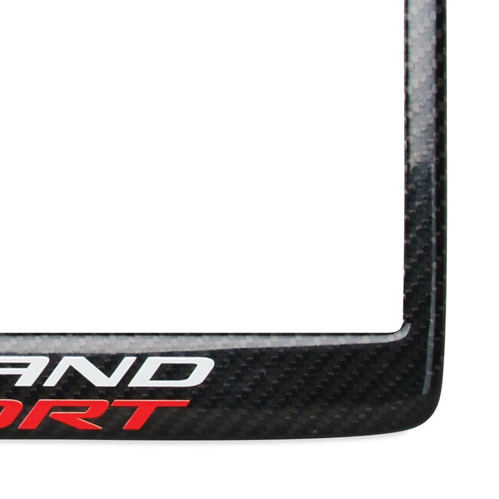 C7 Grand Sport Corvette License Plate Frame - Carbon Fiber,Exterior
