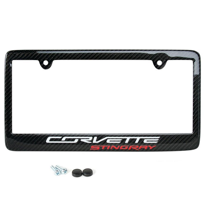 C7 Stingray Corvette License Plate Frame - Carbon Fiber,Exterior