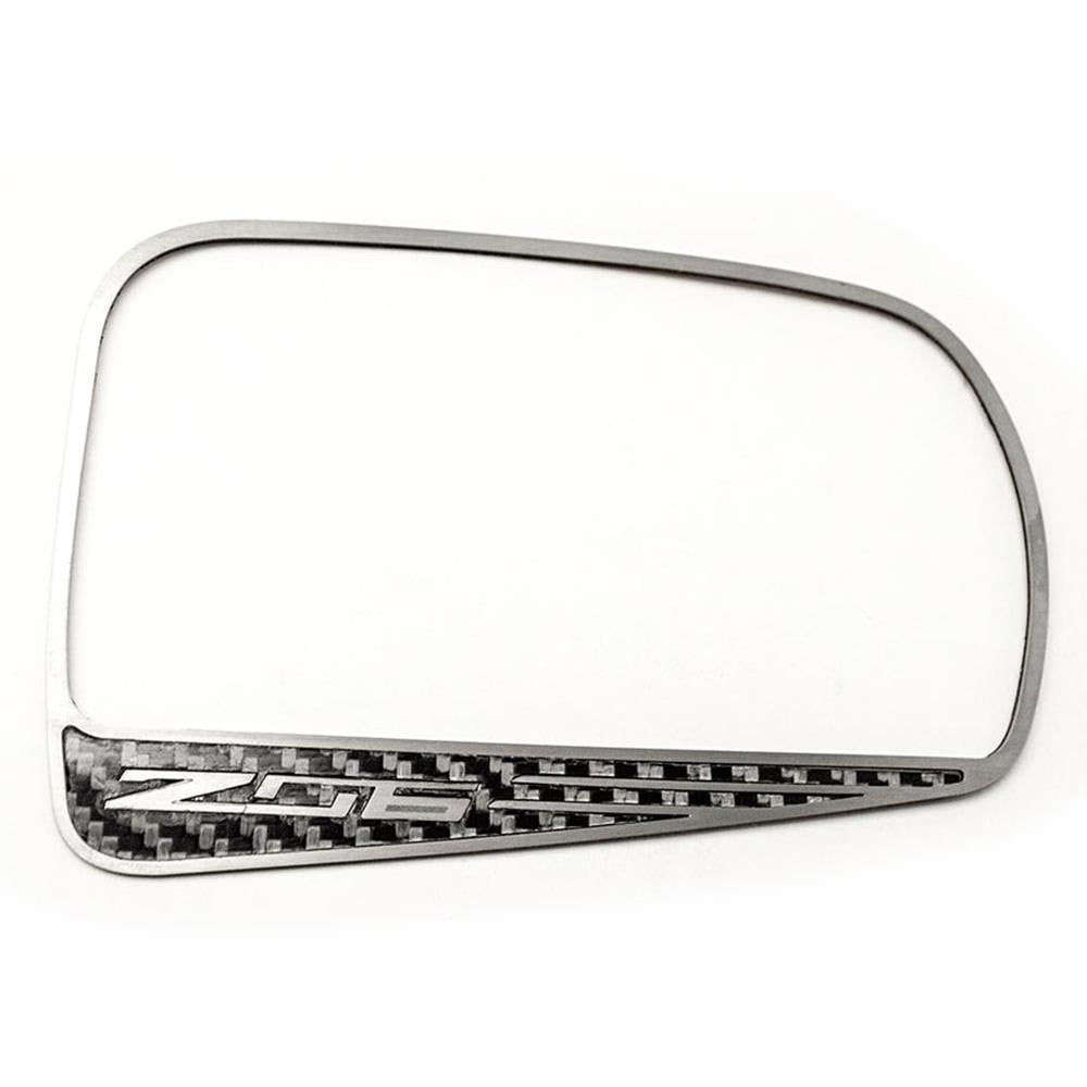 C7 Z06 Corvette Side View Mirror Trim Brushed/Carbon Fiber,Exterior