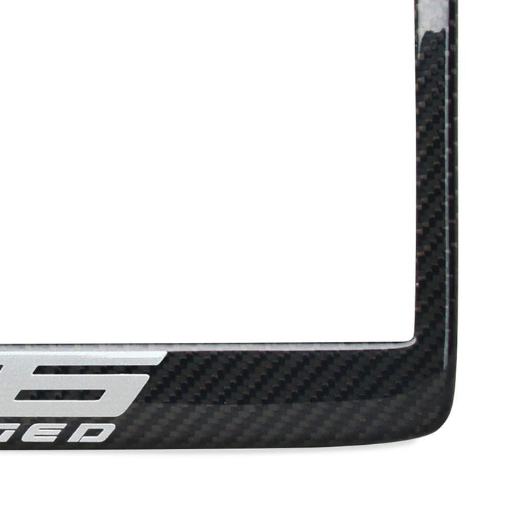 C7 Z06 Corvette Z06 Supercharged License Plate Frame - Carbon Fiber,Exterior