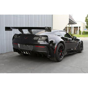 C7 Z06 & Grand Sport : Corvette GTC-500 71" Chassis Mount Adjustable Wing w/Spoiler Delete - Carbon Fiber - Coupe,Body Parts