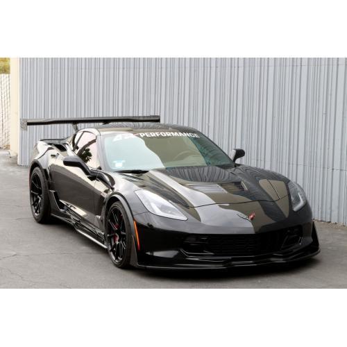 C7 Z06 & Grand Sport : Corvette GTC-500 71" Chassis Mount Adjustable Wing w/Spoiler Delete - Carbon Fiber - Coupe,Body Parts