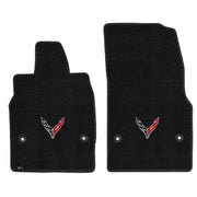 C8 Corvette Floor Mats - Lloyds Mats with C8 Crossed Flags,Floor Mats