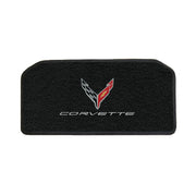 C8 Corvette Front Cargo Mat - Lloyds Mats with C8 Crossed Flags & Corvette Script,Cargo Mats