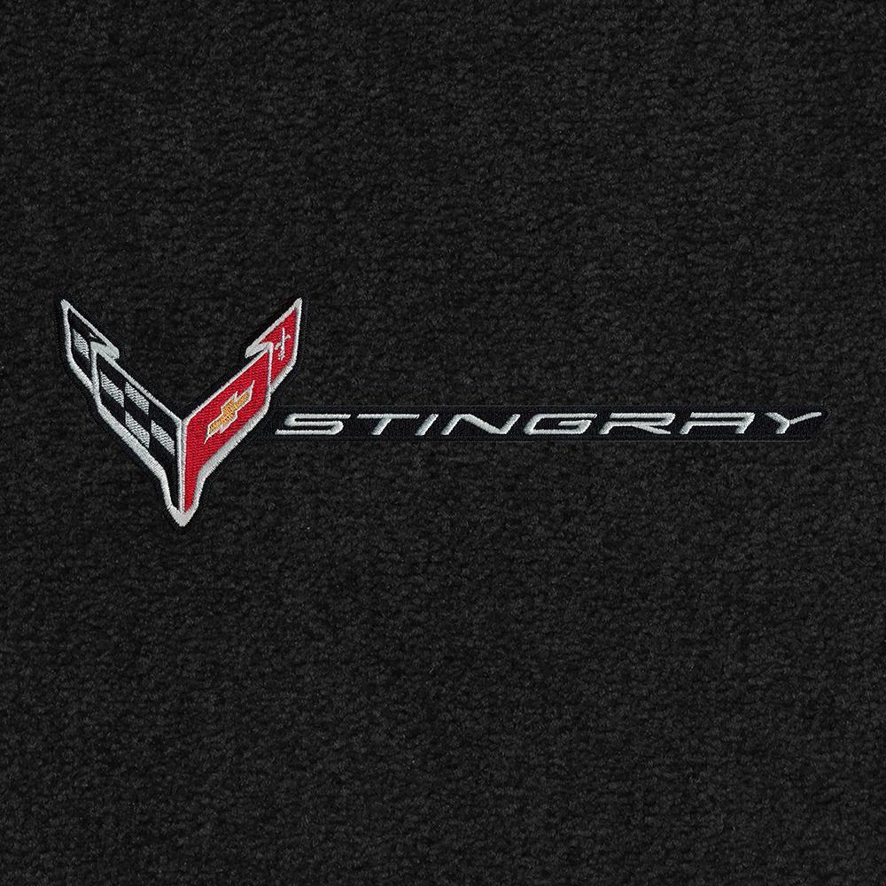 C8 Corvette Front Cargo Mat - Lloyds Mats With Flags and Stingray Combo,Cargo Mats