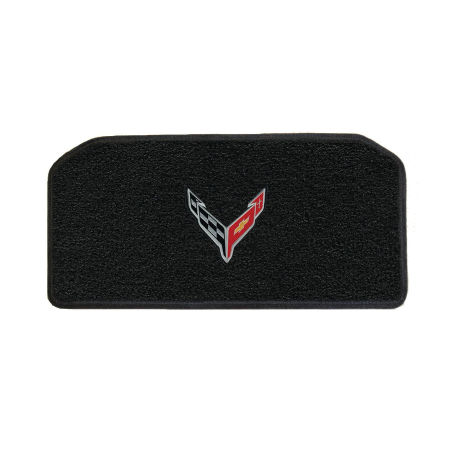 C8 Corvette Front Cargo Mats - Lloyds Mats with C8 Crossed Flags,Cargo Mats